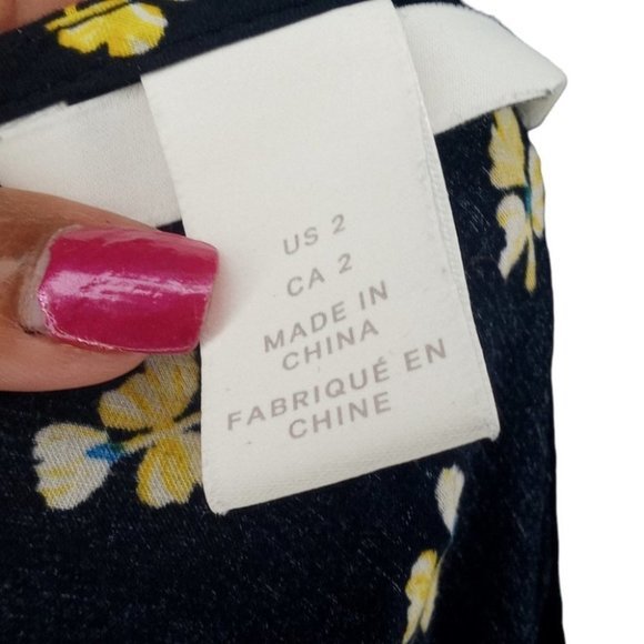 H&M Long Sleeve Blouse Work Summer Puff Sleeve Top Size 2 - Picture 11 of 13